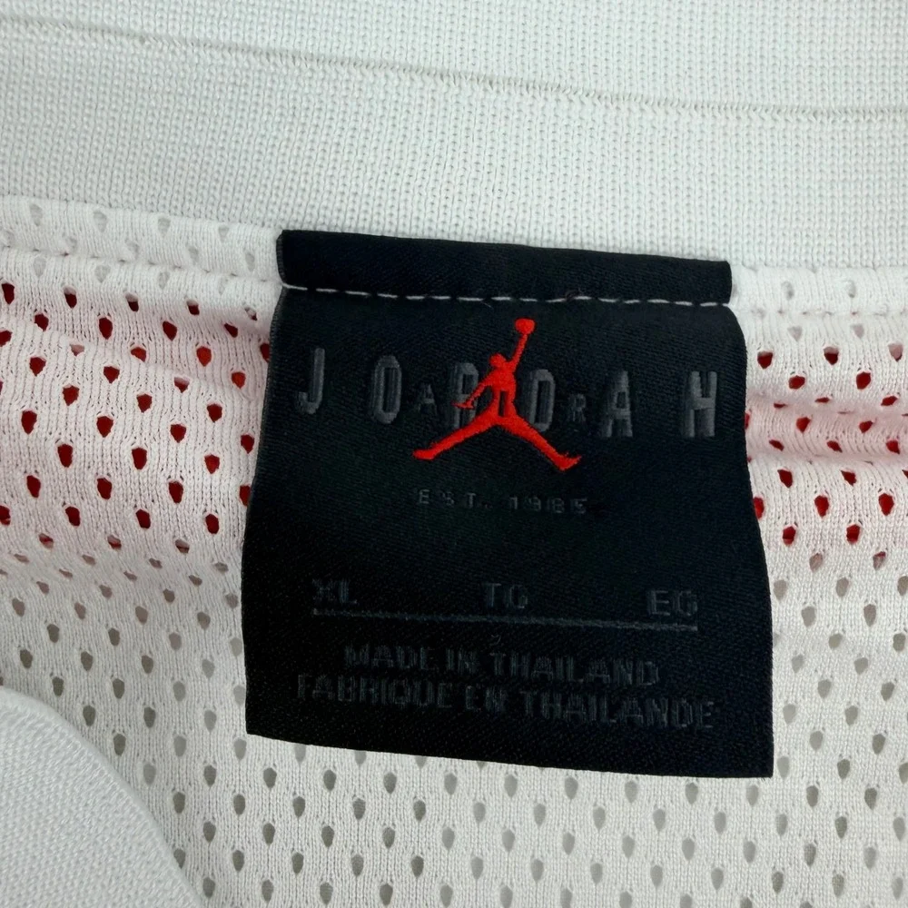 Jordan Flight Windbreaker Jacket Mens XL White Red Geometric CJ9082-657